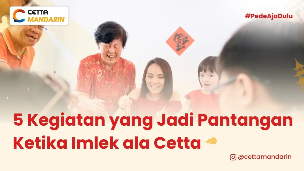sebuah keluarga sedang merayakan imlek dan tidak melakukan kegiatan yang jadi pantangan|perayaan imlek