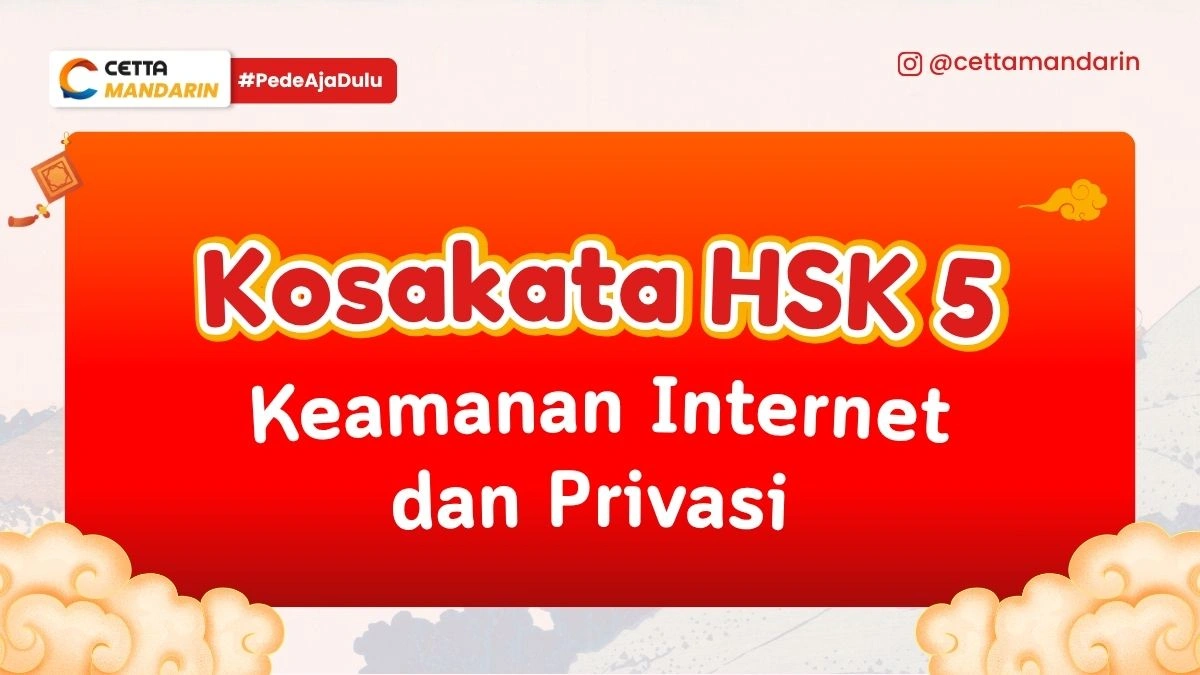 Kosakata HSK 5 Keamanan Internet dan Privasi
