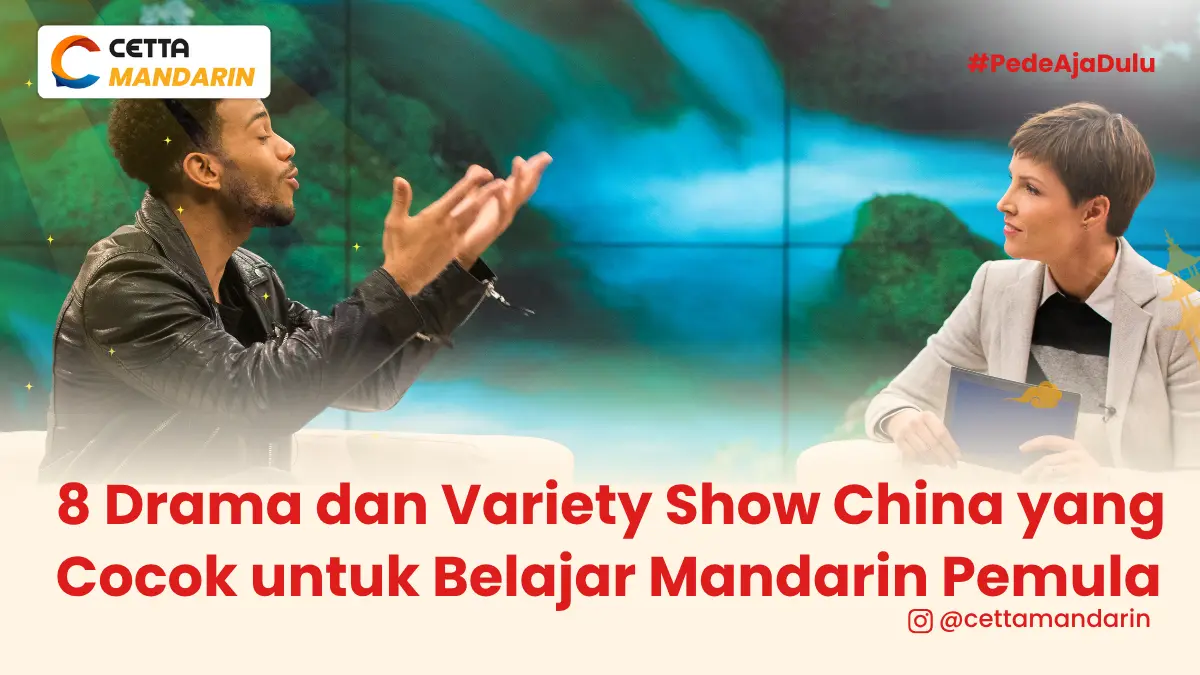 dua orang sedang mengobrol di acara TV seperti acara Reality Show