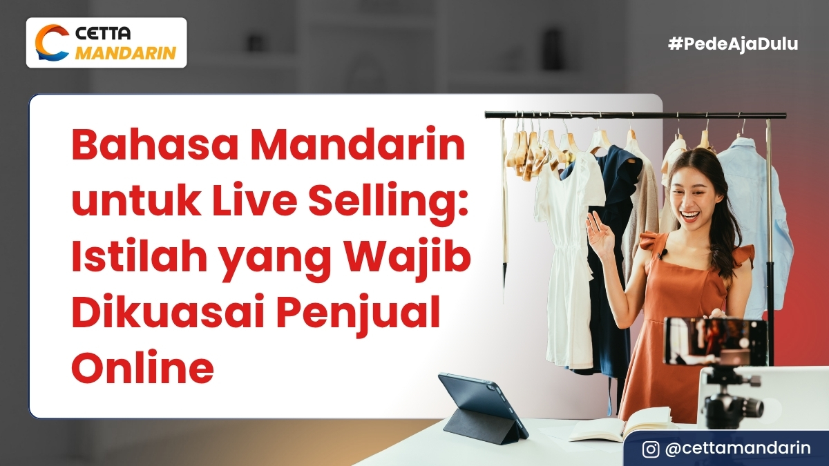 seorang wanita sedang live streaming sambil menunjukan produk-produknya
