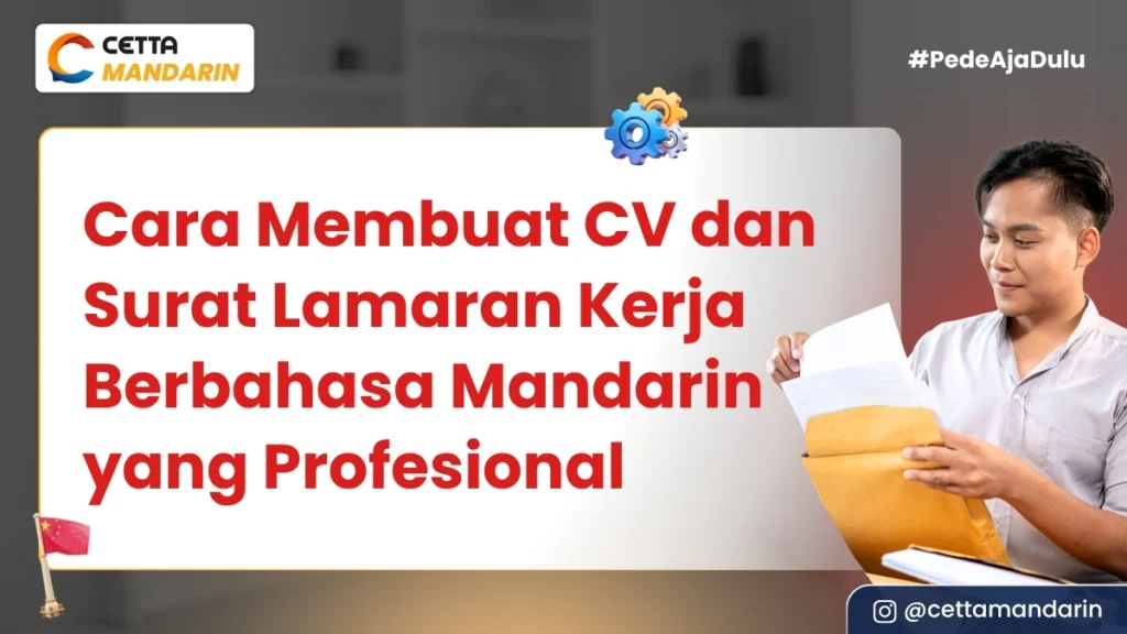 seorang lelaki paruh bahaya sedang memegang amplop coklat berisi berkas-berkas